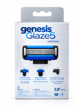 Genesis Glaze 5 Razor Cartridges - 3 Pc