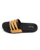 Valuable Open-toe Men's Slider - Black & Yellow, Men's Slippers, Chase Value, Chase Value
