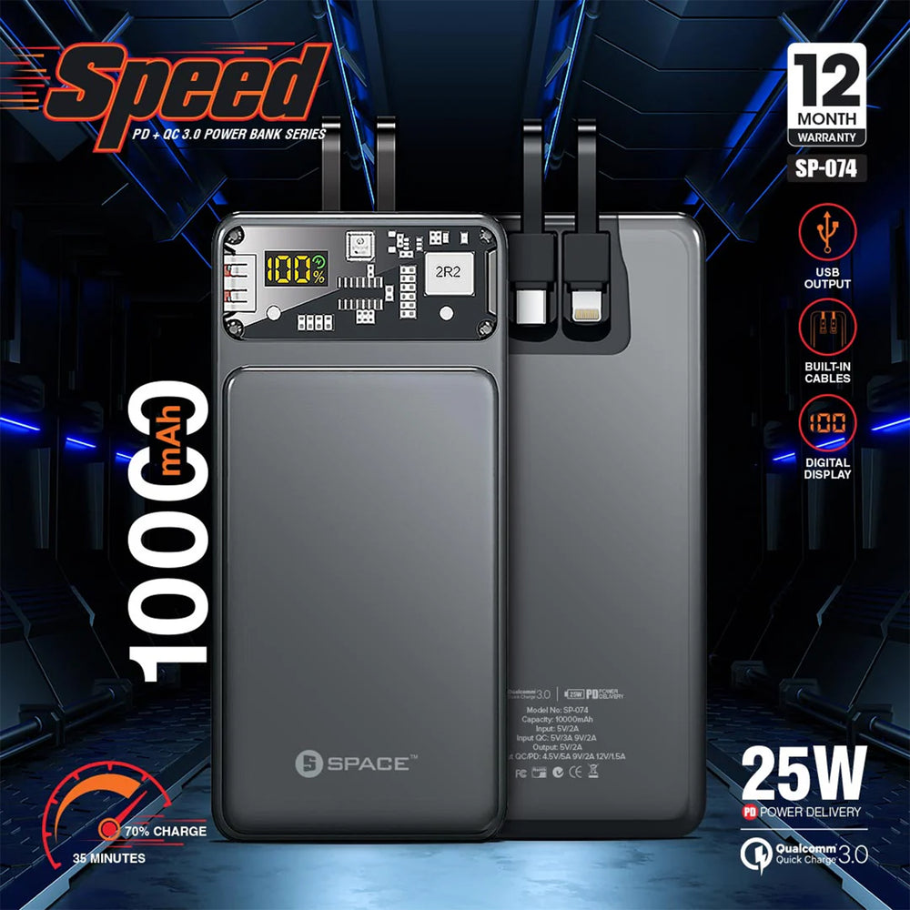 Space SP-074 Power Bank, Power Bank, Space, Chase Value