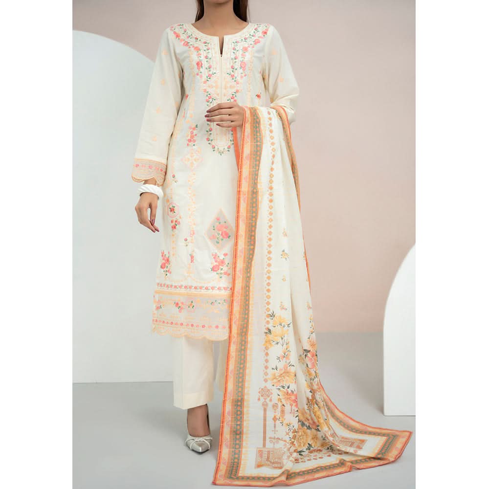 Anmaol Printed Embroidered Unstitched 3pcs Suit - 1020, Women, 3Pcs Shalwar Suit, VS-Daman, Chase Value