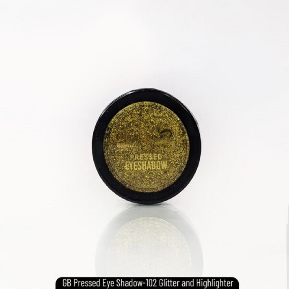 Gorgeous Beauty Pressed Eye Shadow Highlighter & Glitter - 102, Eyeshadow, Gorgeous Beauty, Chase Value