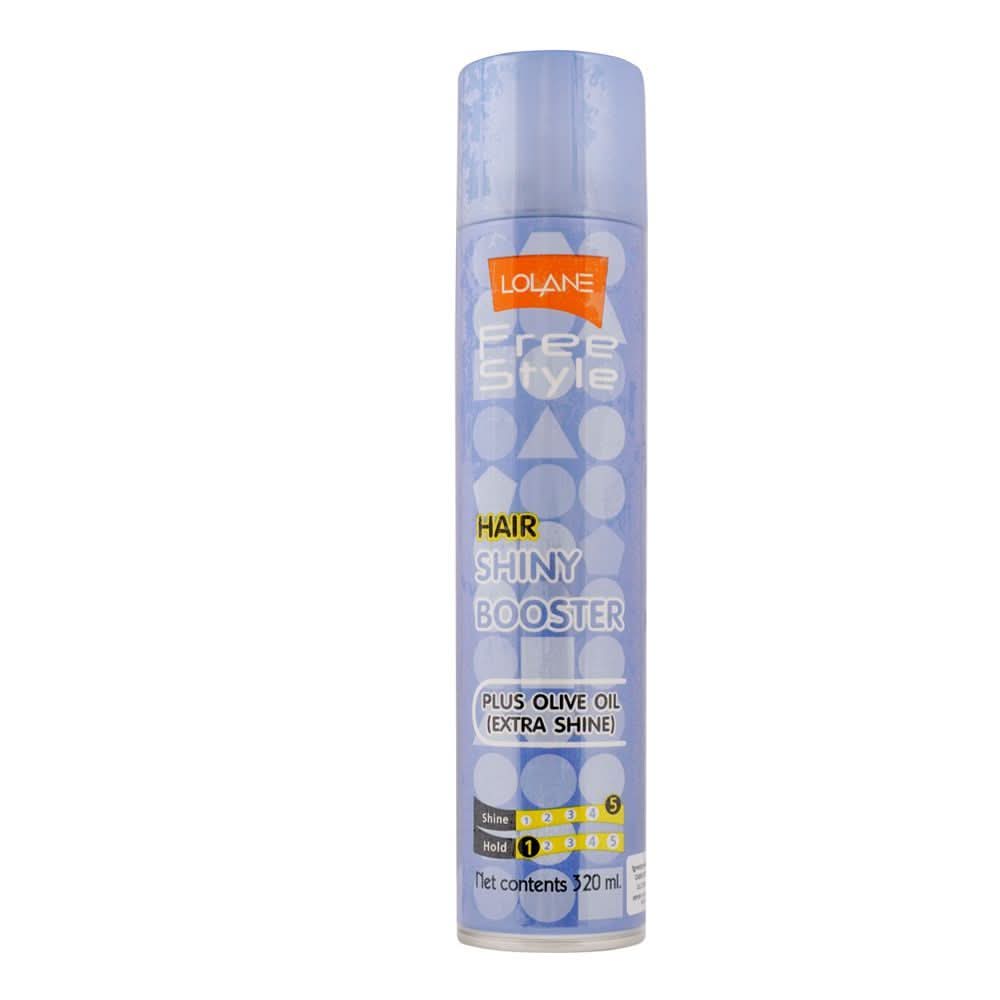 Lolane Free Style Shine Booster Hair Spray, Extra Shine, 320ml, Hair Styling, Lolane, Chase Value