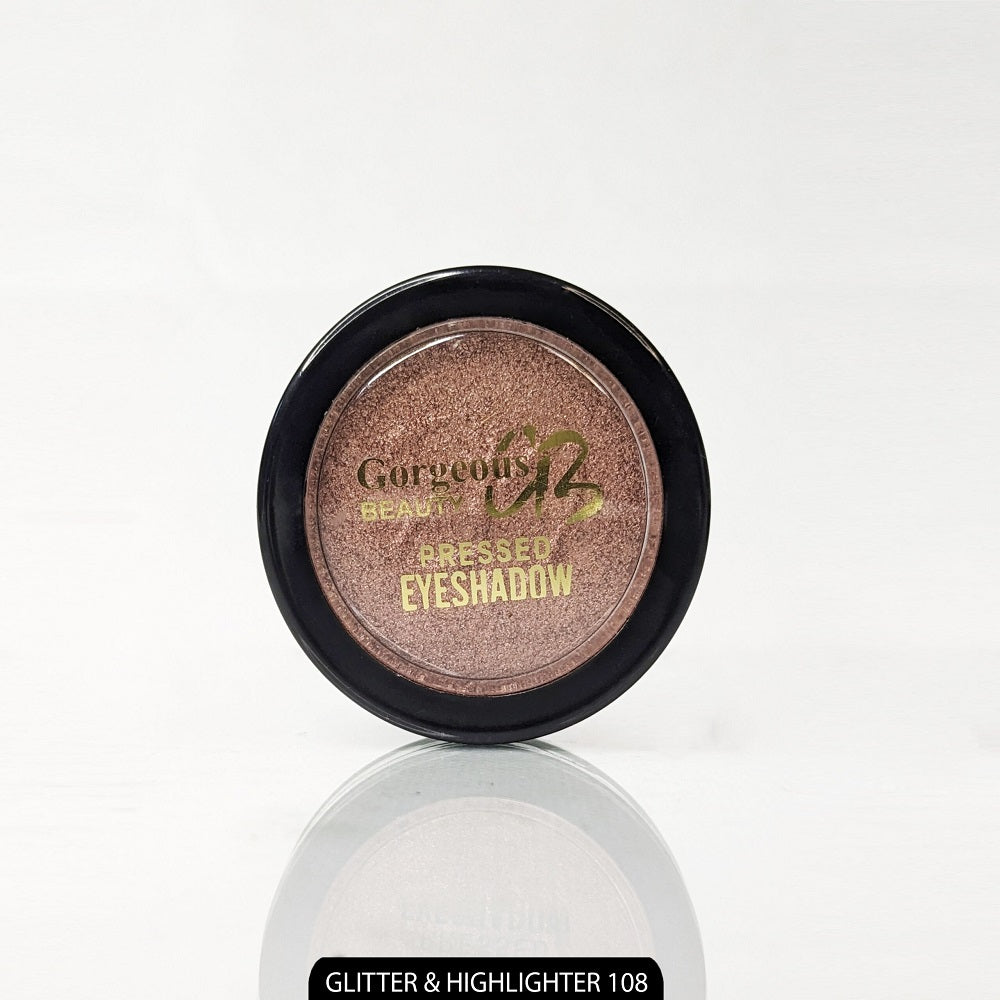 Gorgeous Beauty Pressed Eye Shadow Highlighter & Glitter - 108, Eyeshadow, Gorgeous Beauty, Chase Value