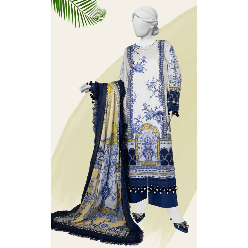 Panjnad Norah Lawn By J. Digital Printed Unstitched 3 Pcs Suit - 241300, Women, 3Pcs Shalwar Suit, Junaid Jamshed, Chase Value