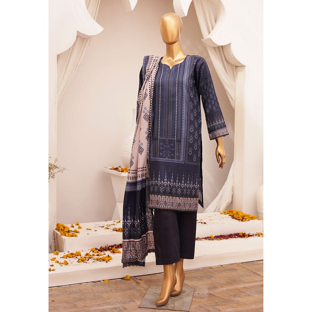 Shibra Printed Lawn Unstitched 3Pcs Suit - 1, Women, 3Pcs Shalwar Suit, Leeds Textile, Chase Value