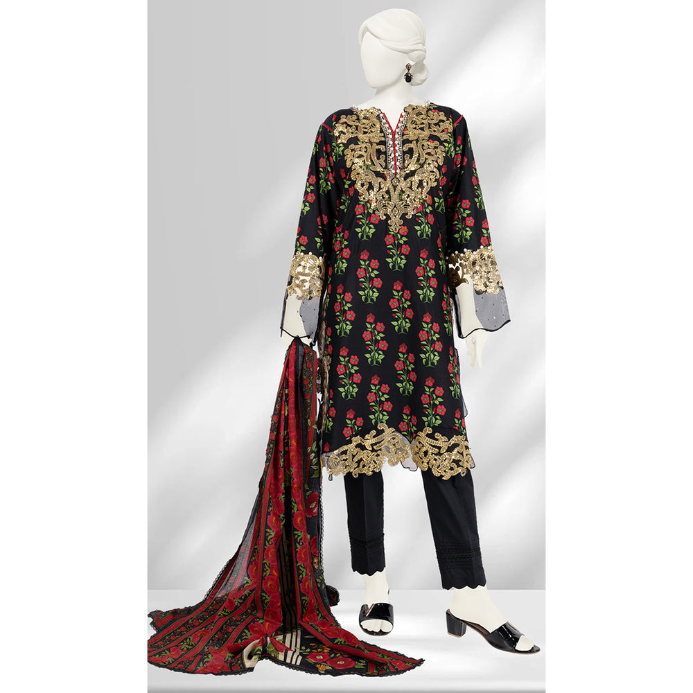 Panjnad By J. Lawn Embroidered 3 Piece Unstitched - 1275-B, Women, 3Pcs Shalwar Suit, Junaid Jamshed, Chase Value