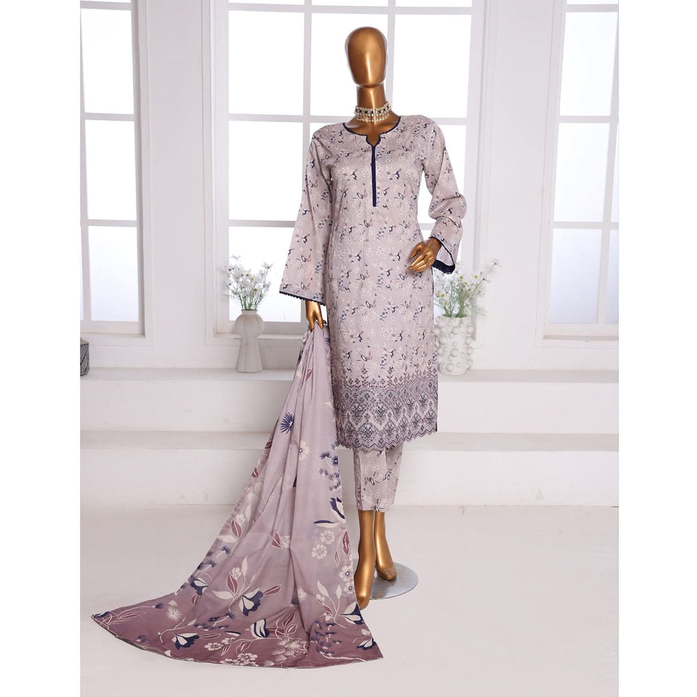 3D Daman kari By MI Creation Printed Lawn With Embroidered Unstitched 3Pcs Suit - 2, Women, 3Pcs Shalwar Suit, MI Creation, Chase Value