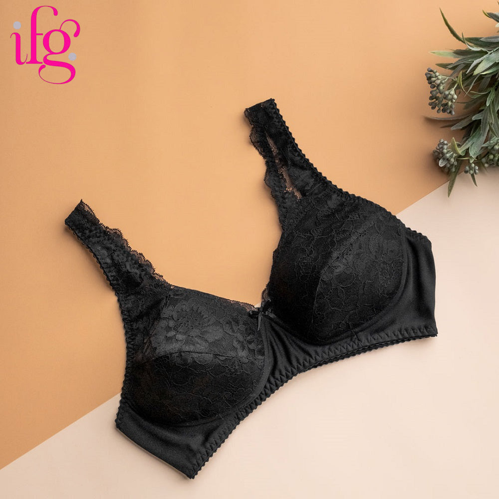 IFG Poppy Bra Blossom 003 Padded - Black, Women Bras, IFG, Chase Value