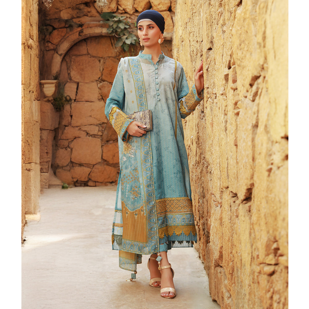 Eminent Printed Embroidered Messuri Unstitched 3 Pcs Suit - 9, Women, 3Pcs Shalwar Suit, Eminent, Chase Value