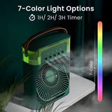 Air Cooler Fan A7776 N1 - Green, Rechargeable Fan, Chase Value, Chase Value