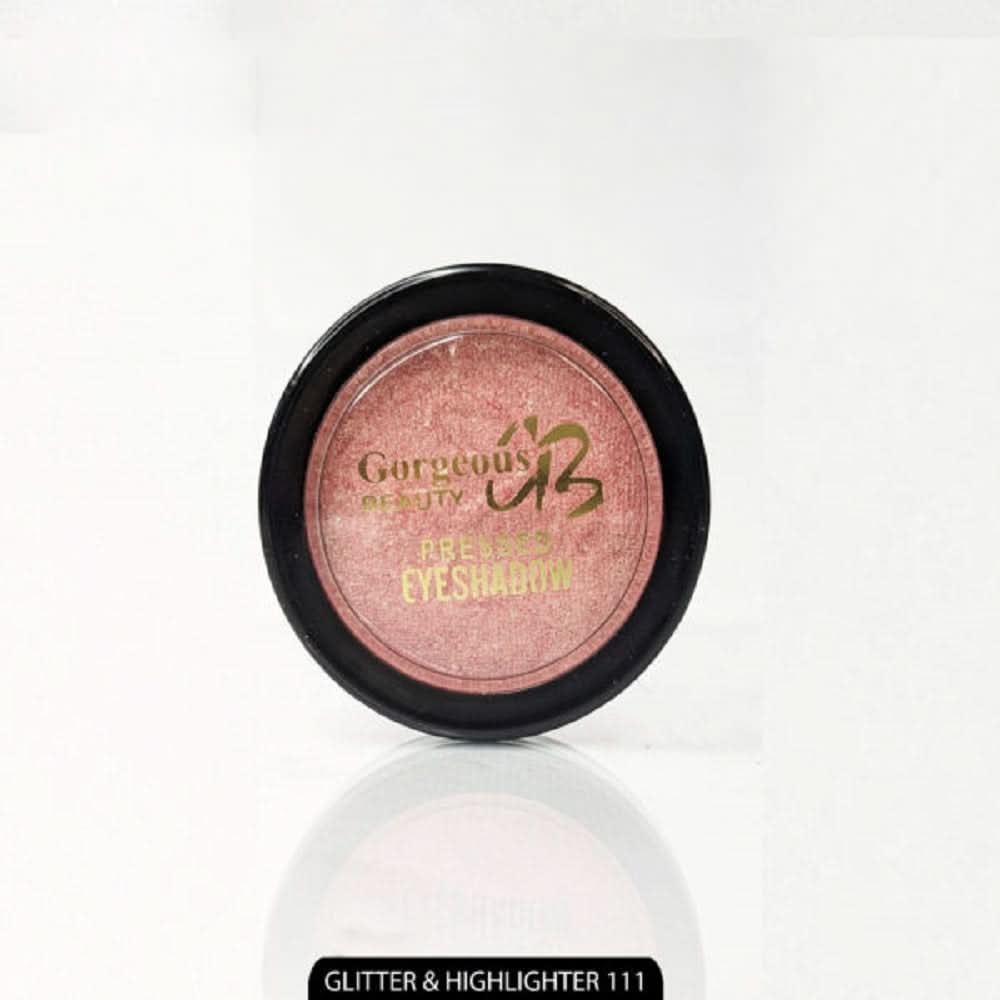 Gorgeous Beauty Pressed Eye Shadow Highlighter & Glitter - 111, Eyeshadow, Gorgeous Beauty, Chase Value