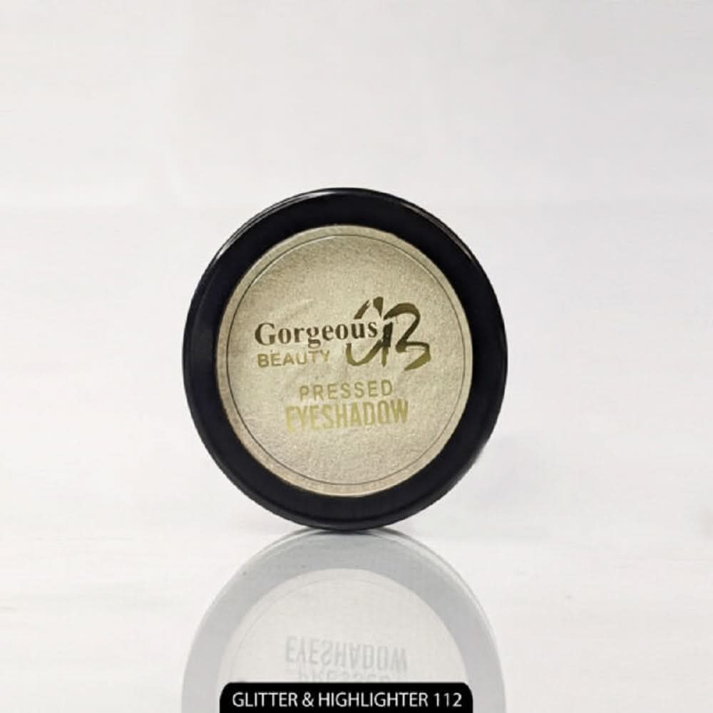 Gorgeous Beauty Pressed Eye Shadow Highlighter & Glitter - 112, Eyeshadow, Gorgeous Beauty, Chase Value