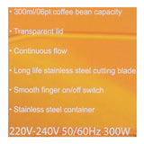 Sayona Coffee Grinder Scg-144, 300W, 300ml, Coffee Maker & Kettle, Sayona, Chase Value