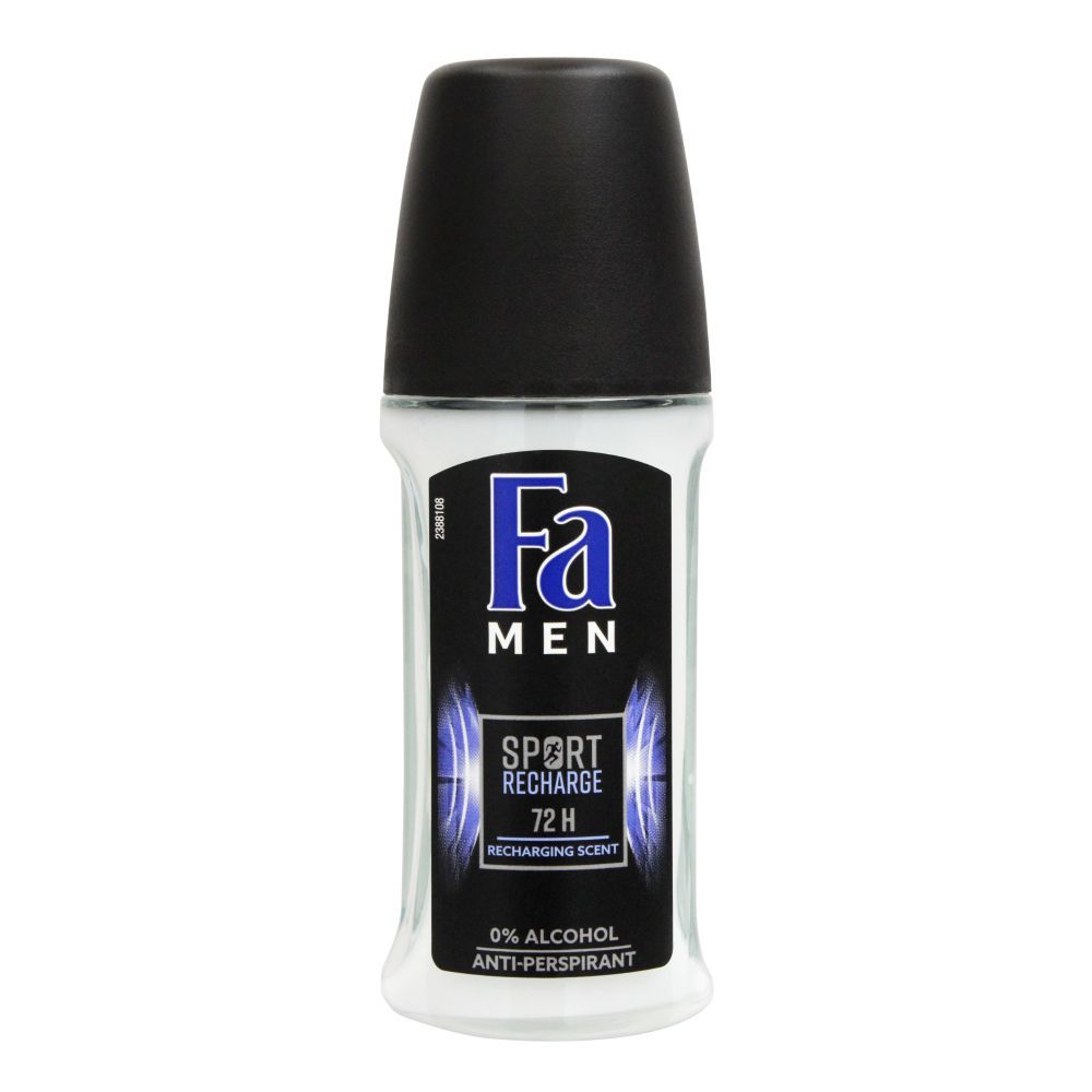 Fa Men 72H Sport Recharge Recharging Scent Roll-On Deodorant, For Men, 50ml, Body Roll On & Sticks, Fa, Chase Value