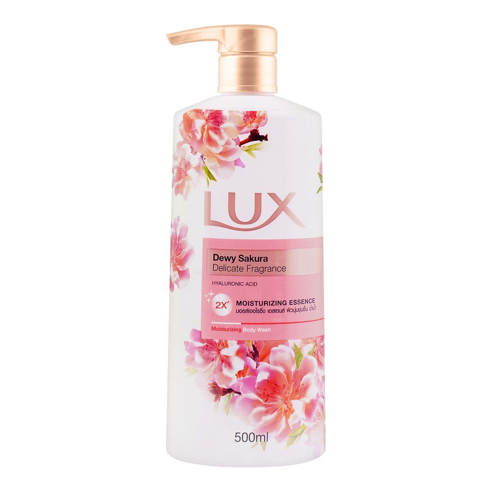 Lux Dewy Sakura Delicate Fragrance Moisturizing Body Wash, 500ml, Soaps, Lux, Chase Value