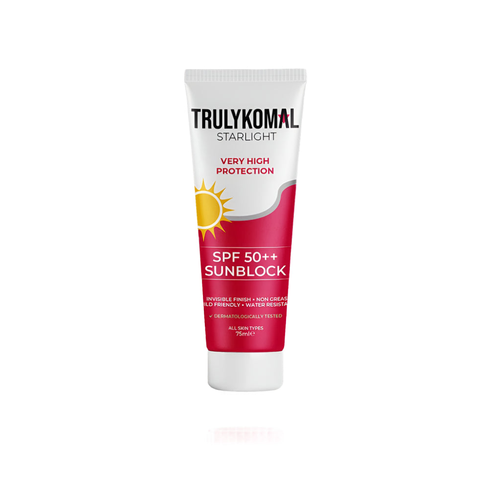 Truly Komal Sun Block SPK 50 ++ 75ml, Sunscreens, Truly Komal, Chase Value