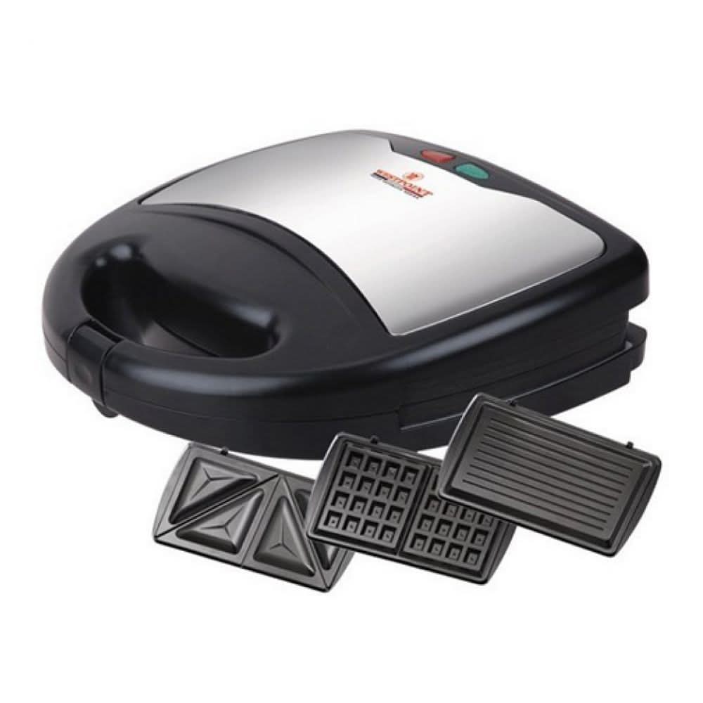 WestPoint Deluxe 3-In-1 Sandwich Toaster, 700W, WF-6193, Toaster & Hot Plate, Westpoint, Chase Value