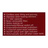 West Point Deluxe Cordless Kettle, 1.7L, 1850W, WF-989, Coffee Maker & Kettle, Westpoint, Chase Value