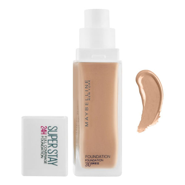 Maybelline New York Superstay 24h Full Coverage Foundation, 310 Sun Beige, Foundation, Maybelline, Chase Value