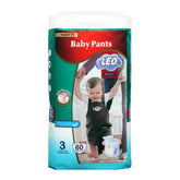 Leo Plus Super Fit Baby Pants Medium No. 3, 6-11Kg, 60-Pack, Diapers & Wipes, LEO, Chase Value