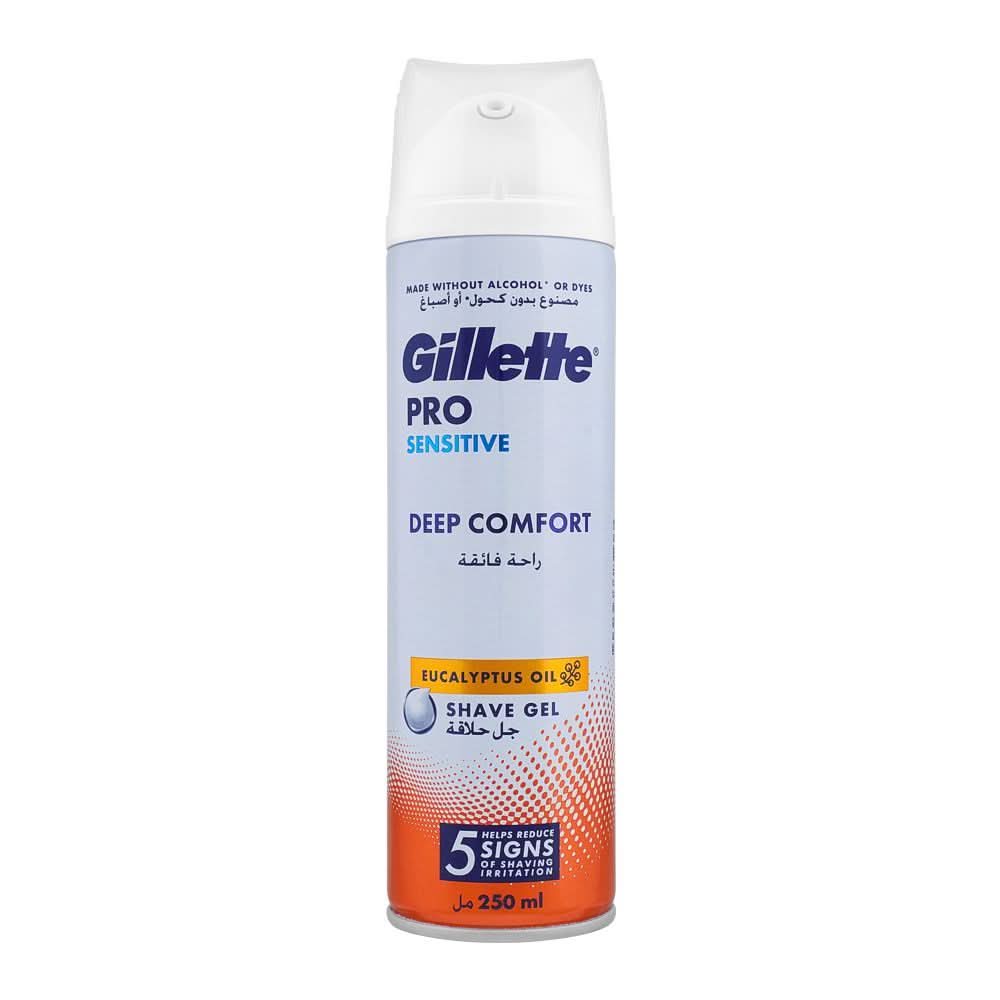 Gillette Pro Sensitive Deep Comfort Eucalyptus Oil Shave Foam, 250ml, After Shaves, Gillette, Chase Value