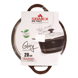 Sonex Soft Touch Knob Glory Pot 20cm, Black And Brown, 53122, Cookware & Pans, Sonex, Chase Value