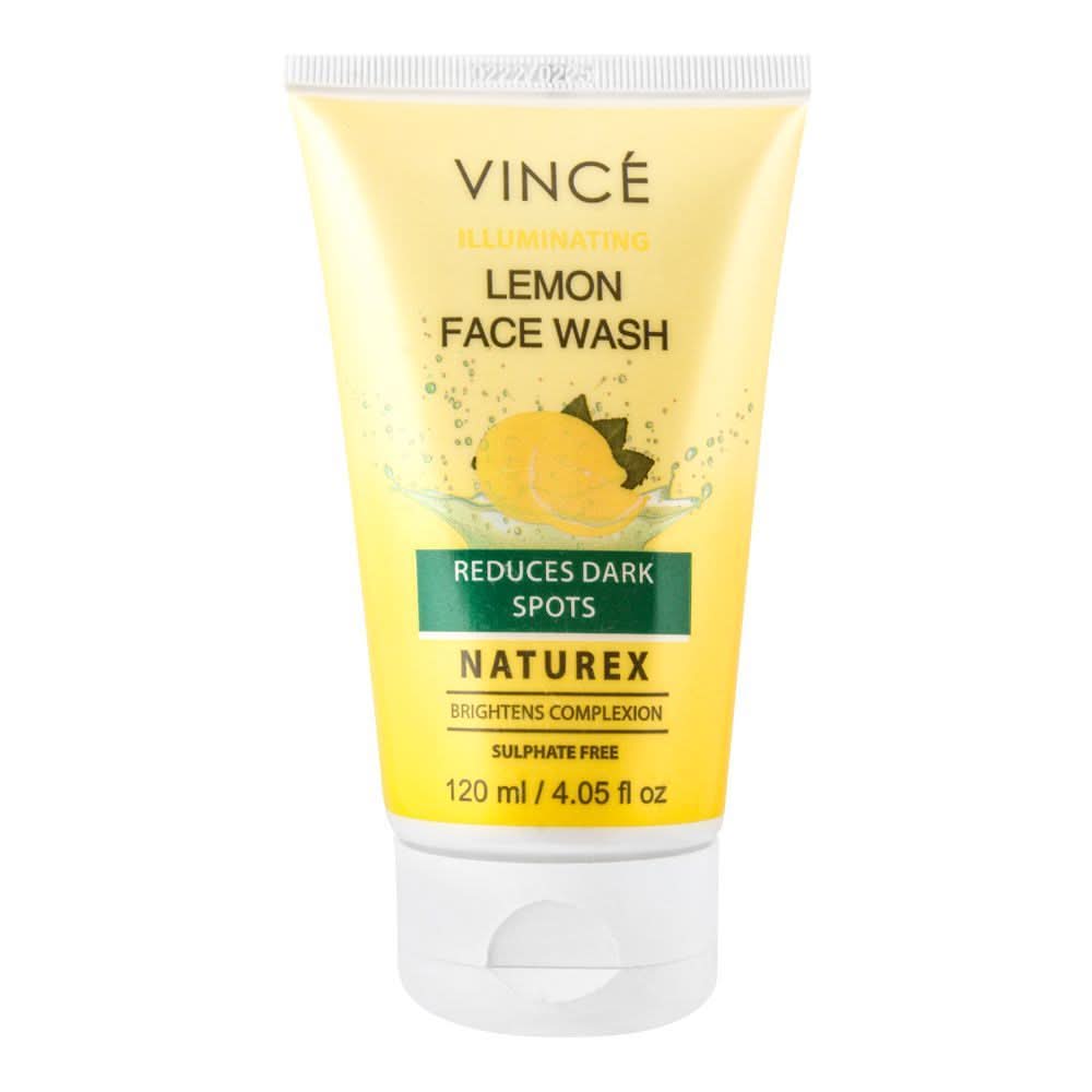 Vince Naturex Illuminating Lemon Face Wash, 120ml, Face Washes, Vince, Chase Value
