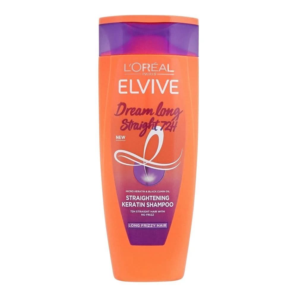 L'Oreal Paris Keratin Straight 72H Straightening Shampoo, For Unruly Wavy To Frizzy Hair, 360ml, Shampoo & Conditioner, Loreal, Chase Value