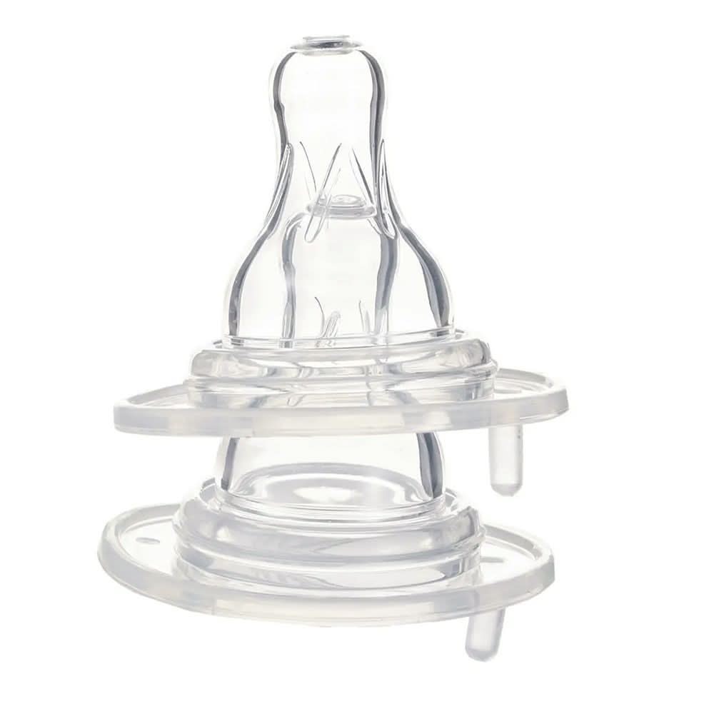 Farlin Crystal Clear Anti-Colic Wide Neck Silicone Nipple Set, 3m+ 2-Pack, AC-22005-M, Infants Accessories, Farlin, Chase Value