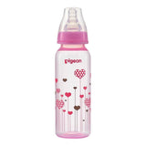 Pigeon Flexible Feeder Clear Bottle 240 ML - Pink, Feeding Supplies, Pigeon, Chase Value