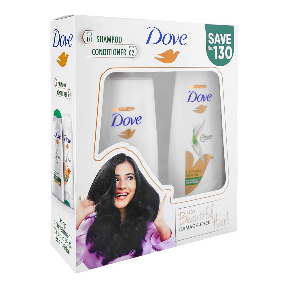 Dove Hairfall Rescue Shampoo & Conditioner - Promo Pack, Shampoo & Conditioner, Dove, Chase Value