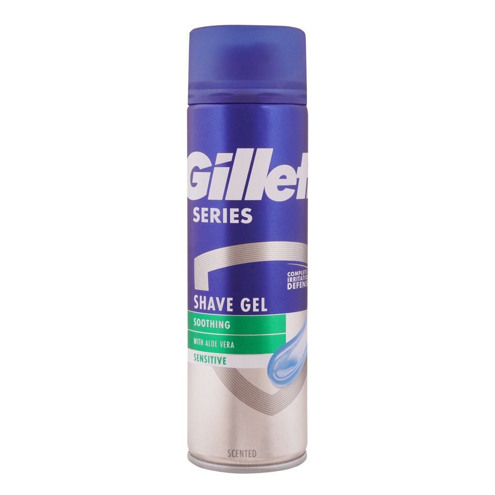 Gillette Series Soothing With Aloe Vera Sensitive Shave Gel, 200ml, After Shaves, Gillette, Chase Value
