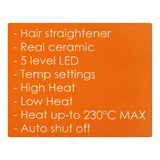 Sayona Real Ceramic Hair Straightener, 75W, 220-240V, Sy-9295, Straightener & Curler, Sayona, Chase Value