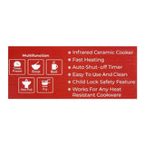 West Point Deluxe Ceramic Cooker, 2000W, WF-152, Toaster & Hot Plate, Westpoint, Chase Value