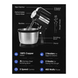 Sanford Stand Mixer, 4 Liter Capacity, 400W, SF-1361SM, Juicer Blender & Mixer, Sanford, Chase Value