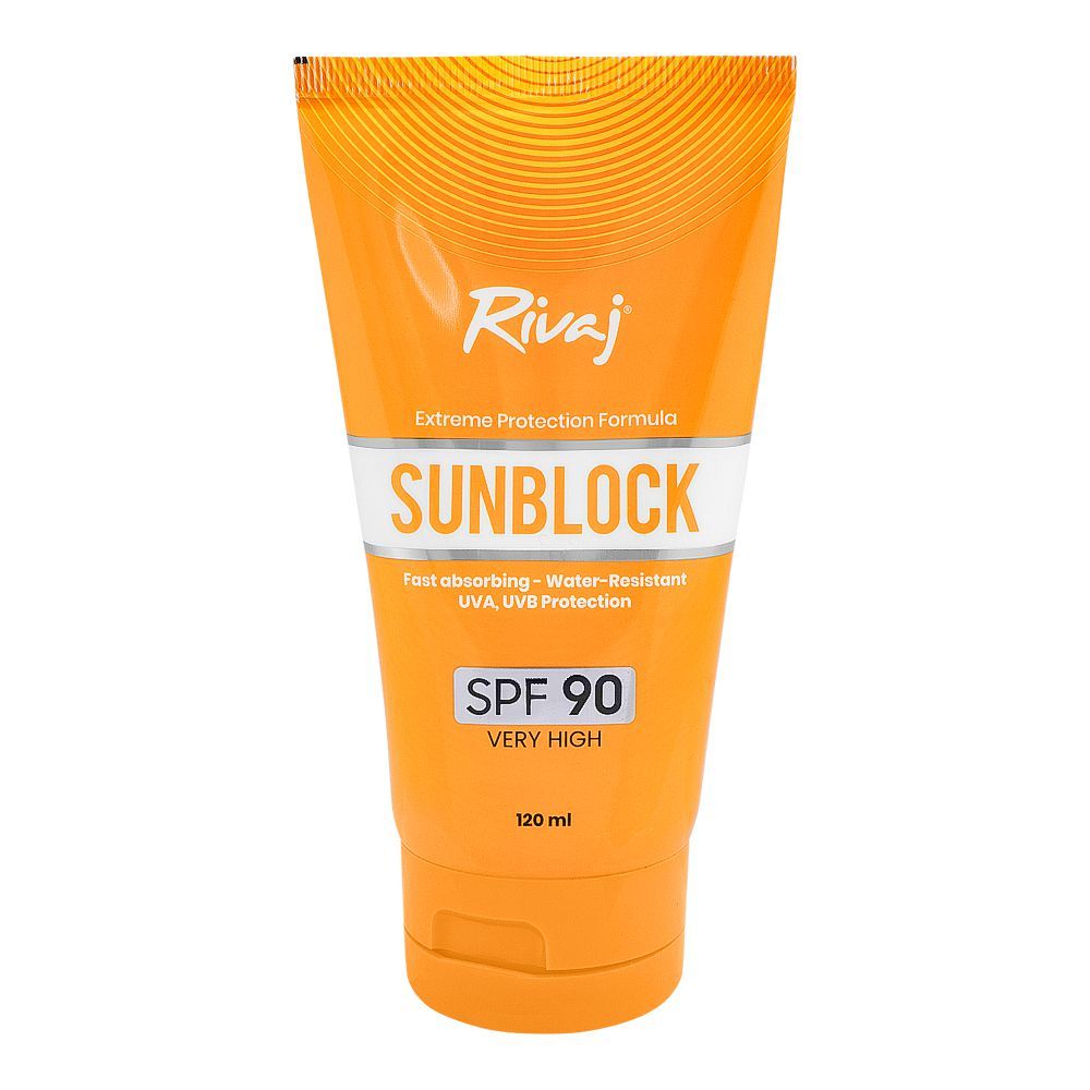 Rivaj Sun Block SPF-90 120ml, Sunscreens, Rivaj, Chase Value
