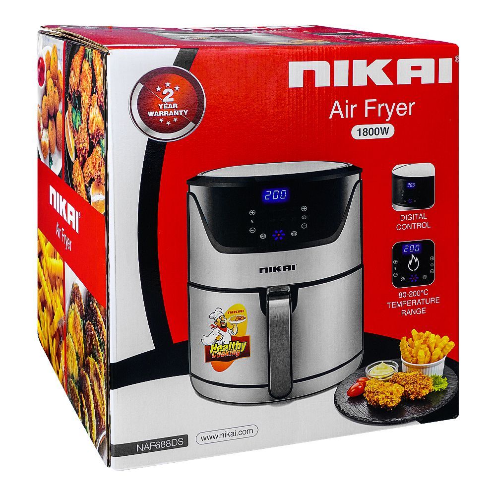 Nikai Air Fryer,6L, 1800W, NAF-688, Air Fryer, Nikai, Chase Value