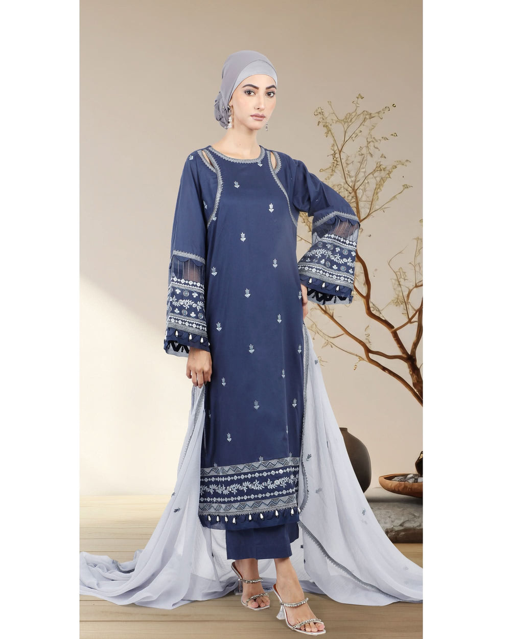 Eminent Cambric Digital Embroidered 3-Piece Suit, Women, 3Pcs Shalwar Suit, Eminent, Chase Value