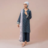 Eminent Printed Digital Lawn With Chiffon Dupatta Unstitched 3Pcs Suit - ES24LP3P14, Women, 3Pcs Shalwar Suit, Eminent, Chase Value