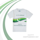 Valuable Boys Half Sleeves Azadi T-Shirt - White, Boys T-Shirts, Valuable, Chase Value