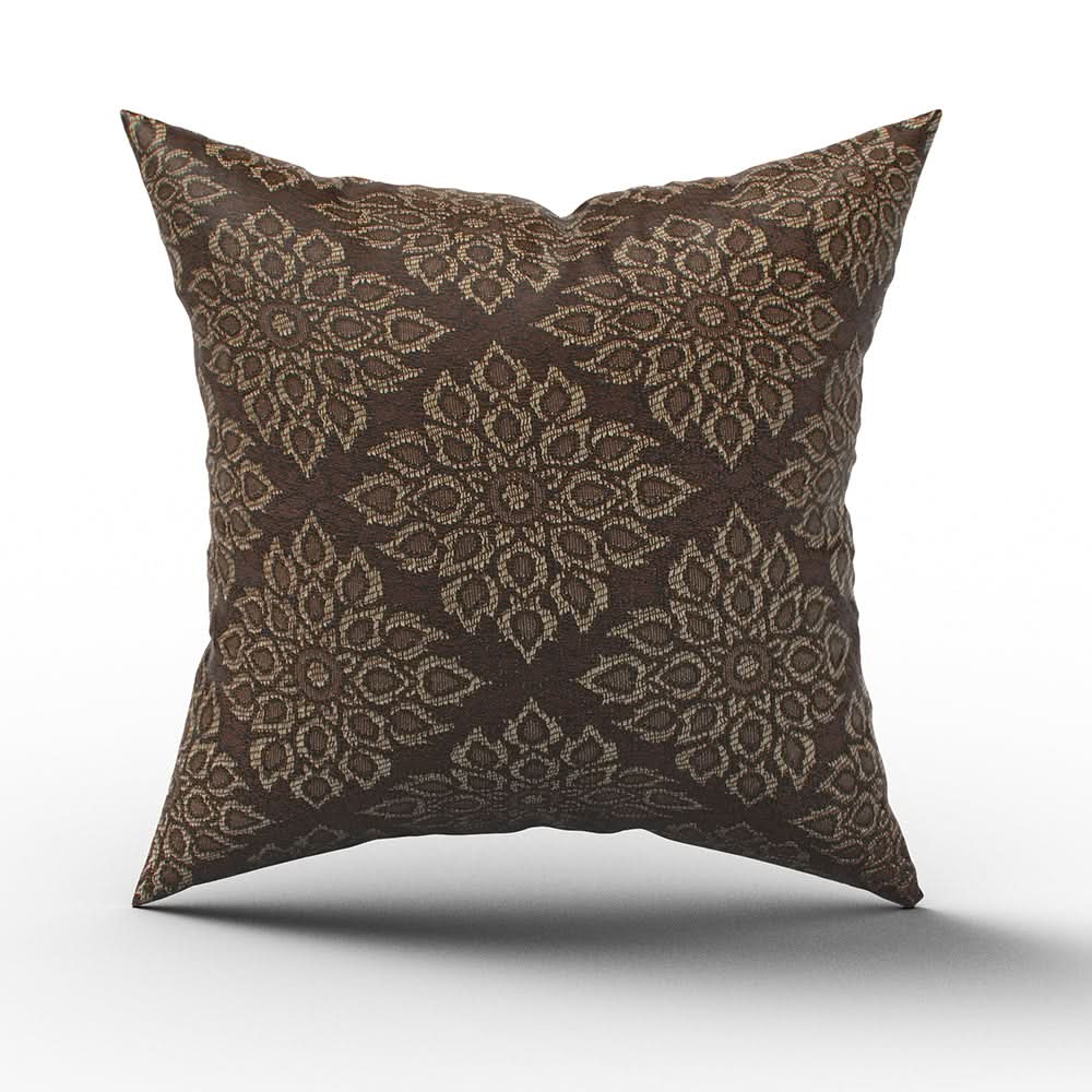 Jacquard Cushion - Dark Brown, Cushions & Pillows, Chase Value, Chase Value