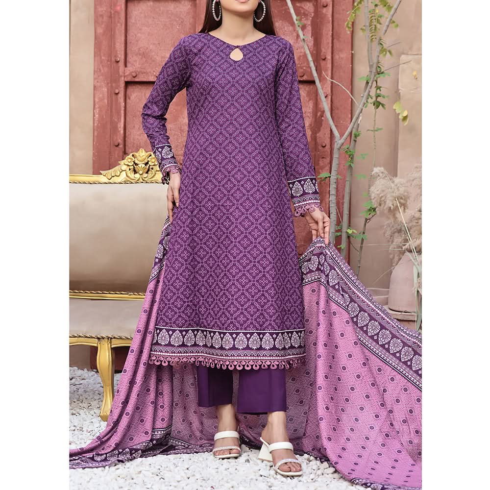 Vs Ayesha Alishba Printed Lawn Suit Unstitched 3Pcs - 191, Women, 3Pcs Shalwar Suit, VS Textile, Chase Value