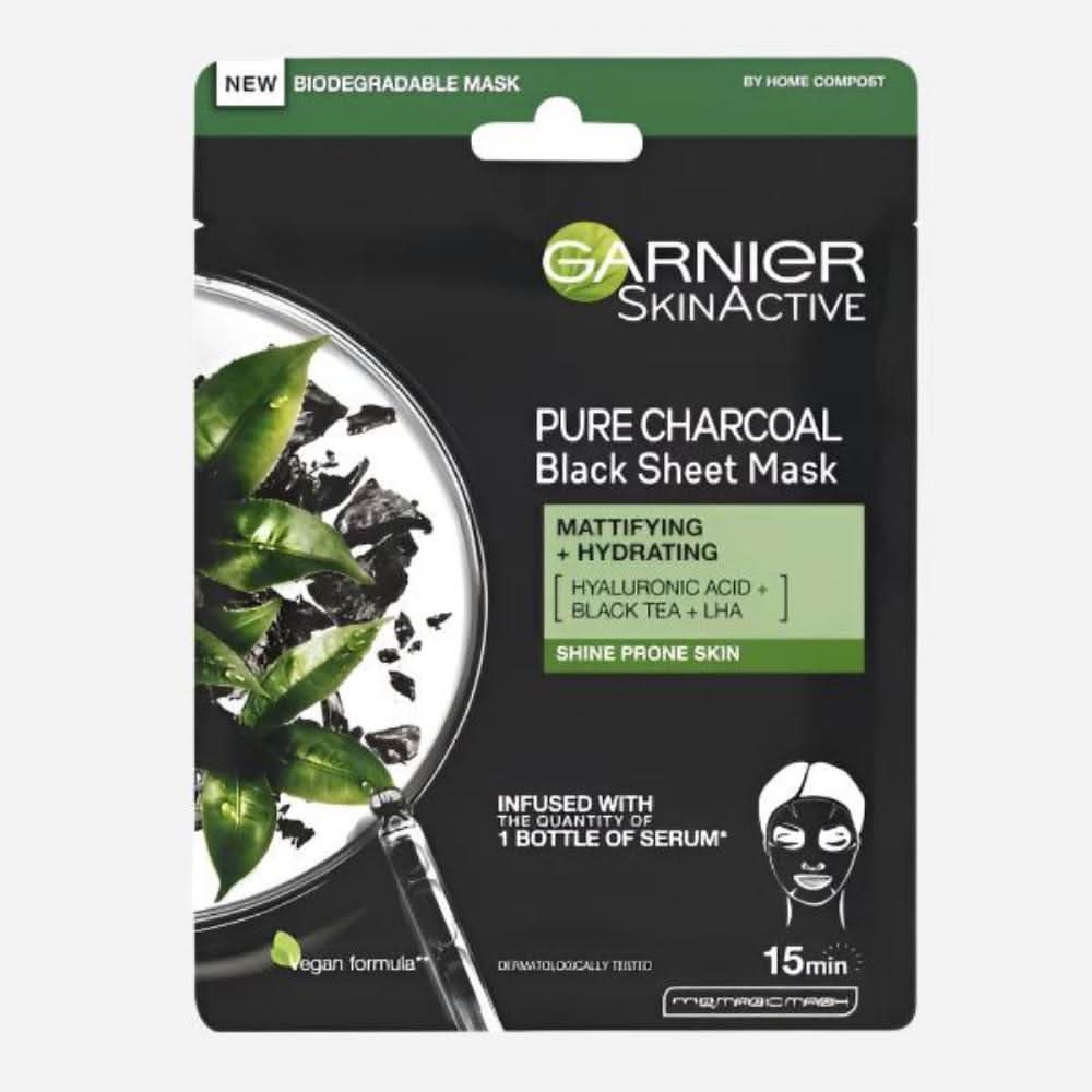 Garnier Skin Active Pure Charcoal Mask With Black Tea, Face Washes, Garnier, Chase Value