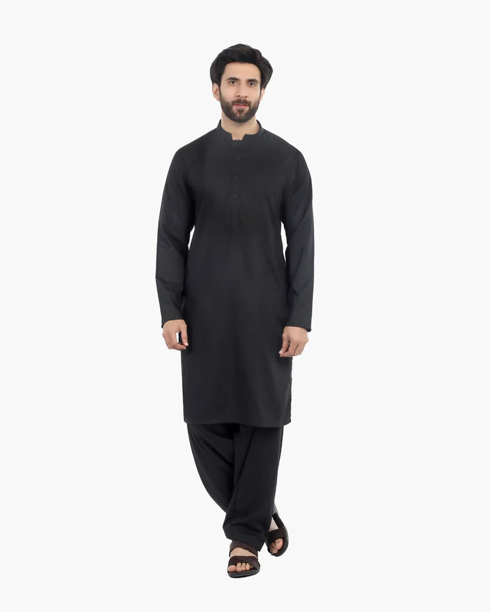 Valuable Men's Slim Fit Kurta Shalwar Suit - Black, Men's Shalwar Kameez, Chase Value, Chase Value