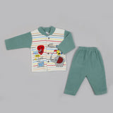 Newborn Boys Full Sleeves Suit - Steel Green, Newborn Boys Sets & Suits, Chase Value, Chase Value