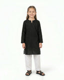 Girls Basic Kurti - Black