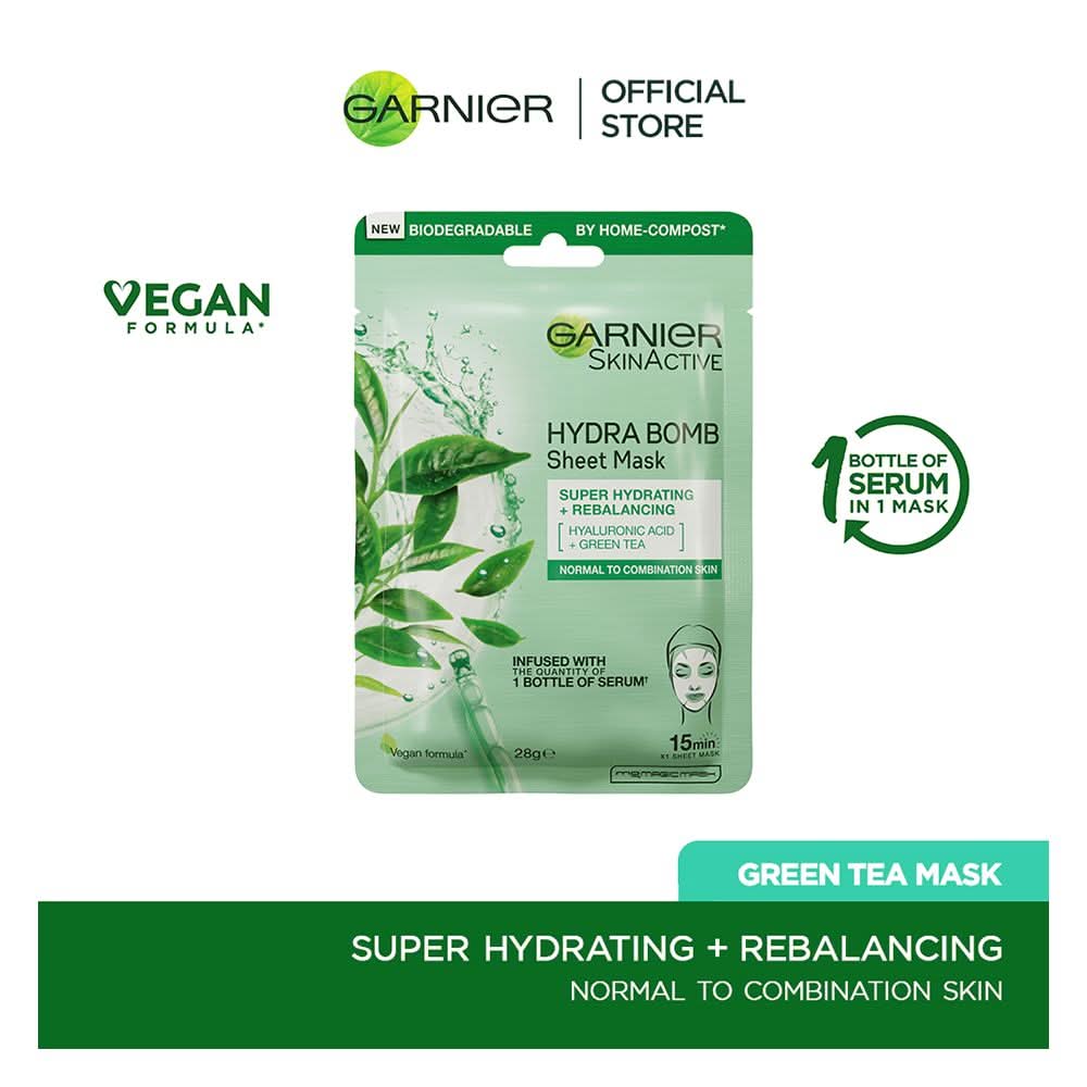 Garnier Skin Active Hydra Bomb Tissue Mask, Ultra Hydrating + Rebalancing, For Normal To Combination Skin, 32g, Face Washes, Garnier, Chase Value