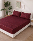 Valuables Embossed Double Bed Sheet - Micro - 92 x 96 Inch