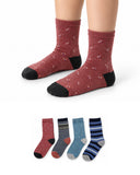 Valuables Boys Printed Lycra Socks - 4 Pc