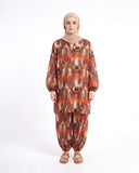 Valuables Women's Slub Printed Suit - 2 Pc